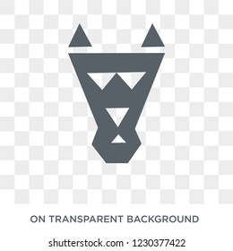 Polygonal wolf head icon. Polygonal wolf head design concept from Geometry collection. Simple element vector illustration on transparent background.