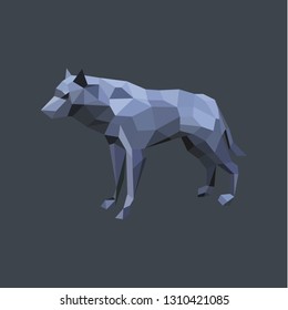 Polygonal Wolf. Polygonal Style Illustration Wolf. Vector Illustration EPS10