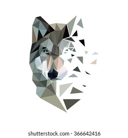 Polygonal Wolf. Polygonal Style Illustration Wolf. Vector Illustration EPS10.