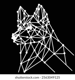 polygonal wolf. vector polygonal geometric design.