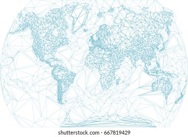 polygonal world map