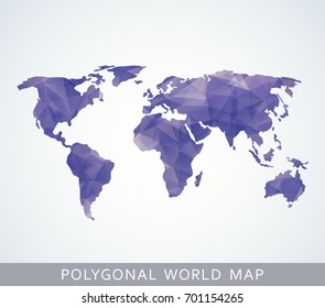 Polygonal World Map for presentation, booklet, website and other design projects