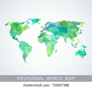 Polygonal World Map for presentation, booklet, website and other design projects