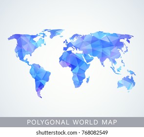 Polygonal World Map for presentation, booklet, website and other design projects