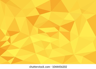 Polygonal yellow background. Made in low poly technique