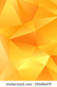 Polygonal yellow stylish modern triangle shapes vector abstract background mockup template. Polygons backgrounds collection.