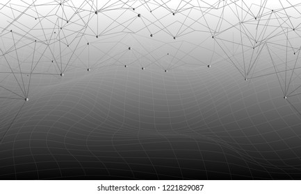 Polygonal,geometrical backdrop with connecting dots, lines, triangles for global web, connection, science, futuristic concept. Vector minimalist, trendy Abstract background illustration.EPS10,