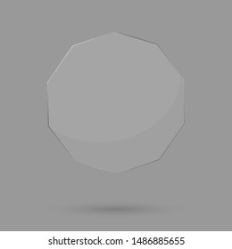 Polygonglass framework, banner design template, isolated frame, vector illustration