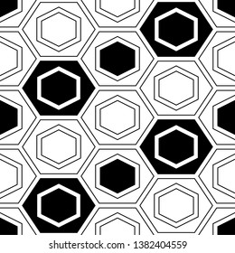 Polygons background. Seamles pattern. Hexahedrons wallpaper. Geometrical shapes backdrop.Hexagons ornament.Digital paper, web designing, textile print. Figures motif.