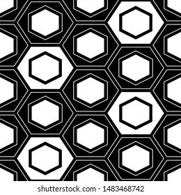 Polygons background. Seamles pattern. Hexahedrons wallpaper. Figures motif.Geometrical shapes backdrop.Hexagons ornament.Digital paper, web designing, textile print