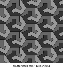 Polygons background. Simple shapes wallpaper. Hexagons, figures ornament. Mosaics motif. Geometrical backdrop. Digital paper, web designing, textile print. Seamles pattern. Vector