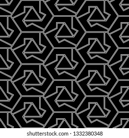 Polygons background.Mosaics motif. Simple shapes wallpaper. Hexagons, triangles, figures ornament. Geometrical backdrop. Digital paper, web designing, textile print. Seamles pattern.