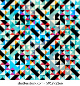 polygons bright psychedelic abstract geometric seamless background