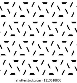 Polygons. Jagged figures. Dashes. Strokes ornament. Geometric background. Geometrical motif. Abstract wallpaper. Dashed backdrop. Grid. Digital paper, web design, textile print. Seamless grate pattern