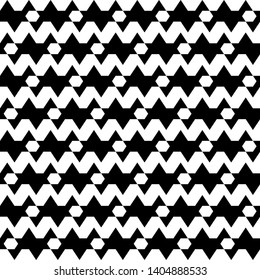 Polygons, jagged stripes pattern. Seamless vector. Hexagons, zigzag lines background. Folk ornament. Ethnic motif. Geometric wallpaper. Digital paper, textile print, abstract backdrop