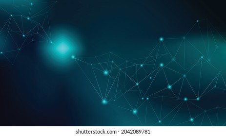 polygons and lights futuristic technology abstract geometric vector background 