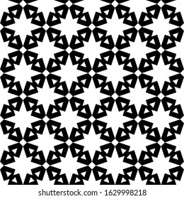 Polygons motif. Figures background. Geometric backdrop.Textile print, abstract. Triangles, rhombuses, stars ornament.Triangular, quadrangular, star shapes wallpaper. Seamless pattern. Vector