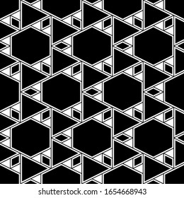Polygons motif.Triangles, rhombuses, hexagons pattern. Geometrical backdrop.Triangular, quadrangular, hexagonal shapes wallpaper. Digital paper, abstract. Geometric background. Seamless ornament.