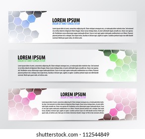 Polygon's net vector banners, background, brochures, cards