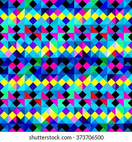 polygons psychedelic colored geometric background pixels