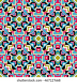 polygons psychedelic colored geometric background pixels