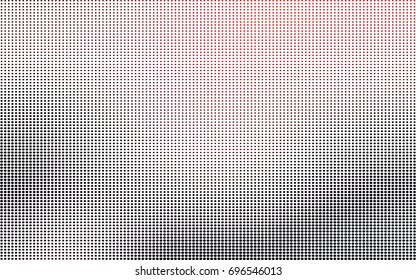 polygons red black. hexagons colored. abstract white background. grunge texture. halftone effect. vector illustration