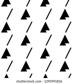 Polygons, strokes pattern. Geometrical figures, diagonal lines wallpaper. Simple shapes backdrop. Geometric background. Digital paper, abstract. Seamless ornament. Vector.