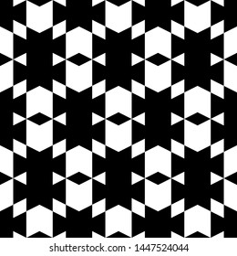 Polygons wallpaper. Geometrical backdrop. Seamless pattern.Ethnic motif. Rhombuses, triangles, figures ornament. Abstract background. Digital paper, textile print, web design. Vector.