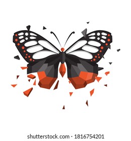 Polygon-style butterfly with splinters.
EPS 10.