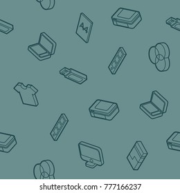 Polygraphy outline isometric pattern