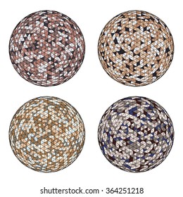 Polyhedron Circles for Design Project  - vector set
