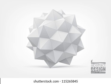 Polyhedron for graphic design. You can change colors, eps10 vector