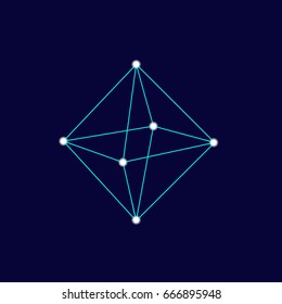 Polyhedron. Octahedron. Shapes. Geometry