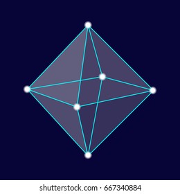 Polyhedron. Octahedron. Shapes. Geometry