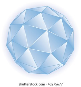 Polyhedron vector illustration 3D