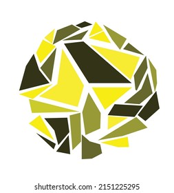Polyhedron-Vektorbild - Gelber Meteorit
