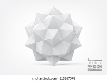 Polyhedron. You can change colors, eps10 vector