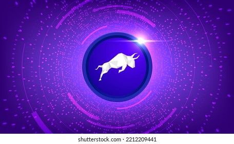 Polymath (POLY) coin crypto currency themed banner. POLY icon on modern purple color background.