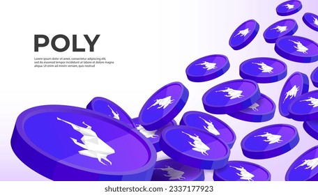 Polymath (POLY) cryptocurrency concept banner background.