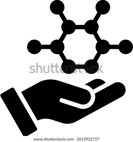 Polymer Icon Glyph Vector Illustration