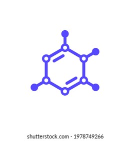 Polymer Icon, Monomer Molecule Vector