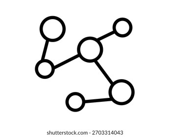 Vektorsymbol für Polymersymbole. Symbolvektor für chemische Molekülstruktur.