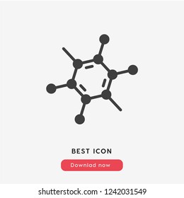 Polymer model icon vector. Molecular model symbol. Linear style sign for mobile concept and web design. Polymer symbol logo illustration. vector graphics - Vector.