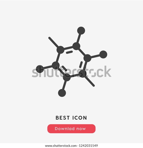 Polymer model icon vector.\
Molecular model symbol. Linear style sign for mobile concept and\
web design. Polymer symbol logo illustration. vector graphics -\
Vector.