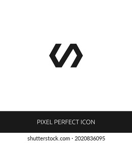 Icono perfecto de polímero de píxeles para Web, App, Presentation. estilo de esquema modificable. icono simple vectorial eps 10