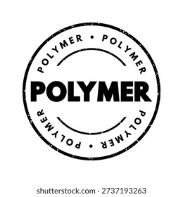Polymer stamp text in a circular rubber style. This black ink graphic features a bold central title with repeating peripheral text, set in a distressed, weathered round border for an official look