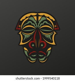 Polynesia mask in baroque color.
