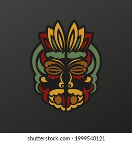 Polynesia mask in baroque color.