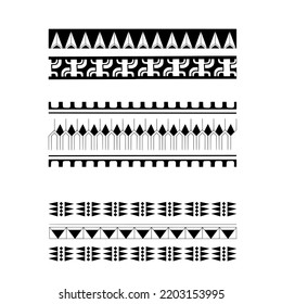 Polynesian Armband Tattoo Stencil Pattern Samoan Stock Vector (Royalty ...