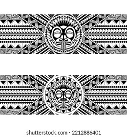 Polynesian Armband Tattoo Stencil Pattern Samoan Stock Vector (Royalty ...